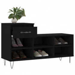 Schuhregal Schwarz 102x36x60 cm Holzwerkstoff