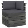 Garten-Palettensofa Toula 2-Sitzer mit Kissen Kiefer Massivholz