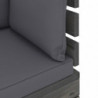 Garten-Palettensofa Toula 2-Sitzer mit Kissen Kiefer Massivholz