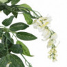 Glyzinienbaum Künstlich 840 Blätter 150 cm Grün und Weiß