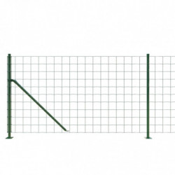 Maschendrahtzaun mit Bodenflansch Grün 1x10 m