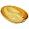 Waschbecken 40 x 33 x 13,5 cm Keramik Golden