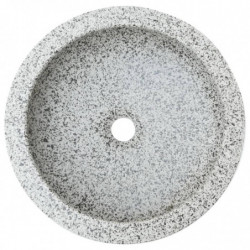 Aufsatzwaschbecken Grau Rund Ø41x14 cm Keramik