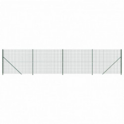 Maschendrahtzaun mit Bodenflansch Grün 1,4x10 m