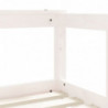 Kinderbett Weiß 70x140 cm Massivholz Kiefer