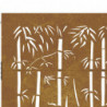 Gartentor 85x125 cm Cortenstahl Bambus-Design