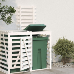 Erweiterung für Mülltonnenbox Weiß Massivholz Kiefer