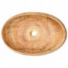 Aufsatzwaschbecken Braun Oval 59x40x15 cm Keramik