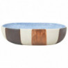 Aufsatzwaschbecken Mehrfarbig Oval 59x40x14 cm Keramik
