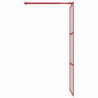 Duschwand für Begehbare Dusche mit ESG Klarglas Rot 80x195 cm