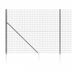 Maschendrahtzaun mit Bodenhülsen Anthrazit 2x10 m