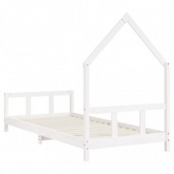 Kinderbett Weiß 90x200 cm Massivholz Kiefer