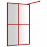 Duschwand für Begehbare Dusche mit ESG Klarglas Rot 118x195 cm