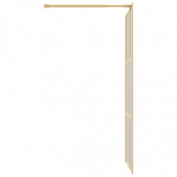 Duschwand für Begehbare Dusche mit ESG Klarglas Golden 90x195cm