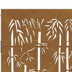 Gartentor 85x175 cm Cortenstahl Bambus-Design