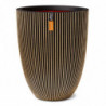 Capi Vase Groove Elegant 46x58 cm Schwarz und Golden