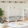 Kinderbett Weiß 80x160 cm Massivholz Kiefer