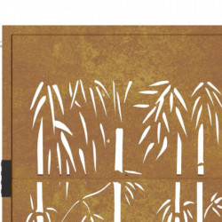 Gartentor 105x155 cm Cortenstahl Bambus-Design
