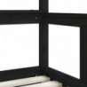Kinderbett mit Schubladen Schwarz 70x140 cm Massivholz Kiefer