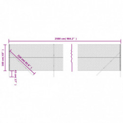 Maschendrahtzaun Anthrazit 1,6x25 m