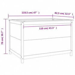 Hochbeet Grau 119,5x82,5x78 cm Massivholz Kiefer