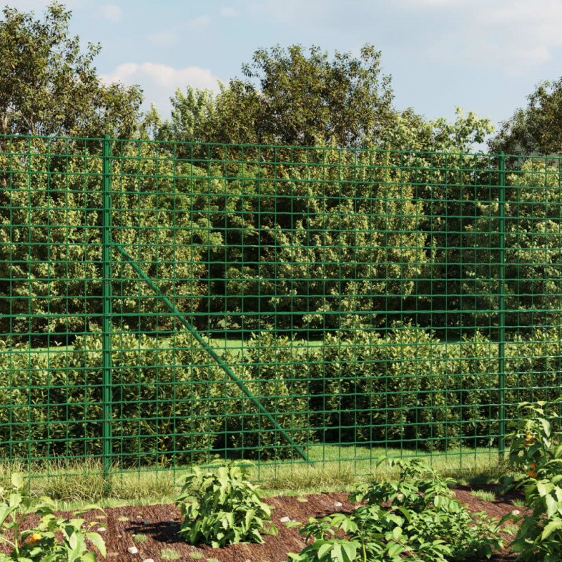 Maschendrahtzaun mit Bodenhülsen Grün 1,6x25 m