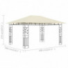 Pavillon Wilburgis mit Moskitonetz 4x3x2,73 m Creme 180 g/m²