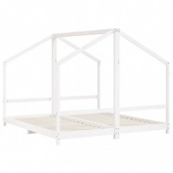 Kinderbett Weiß 2x(90x200) cm Massivholz Kiefer