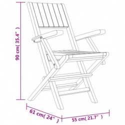 5-tlg. Garten-Essgruppe Massivholz Teak