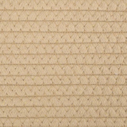 Aufbewahrungskorb Beige und Weiß Ø40x25 cm Baumwolle