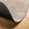 Teppich HUARTE Kurzflor Weich und Waschbar Sandfarben Ø 80 cm