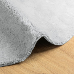 Teppich HUARTE Kurzflor Weich und Waschbar Grau Ø 80 cm