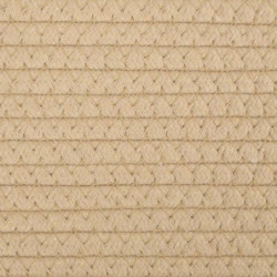 Aufbewahrungskorb Beige und Weiß Ø40x35 cm Baumwolle