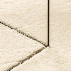 Teppich HUARTE Kurzflor Weich und Waschbar Creme 60x110 cm