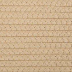 Aufbewahrungskorb Beige und Weiß Ø38x46 cm Baumwolle