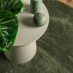 Teppich HUARTE Kurzflor Weich und Waschbar Waldgrün Ø 80 cm