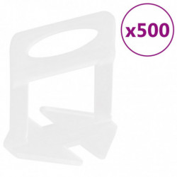 Fliesen-Nivelliersystem 250 Keile 500 Clips 1 mm
