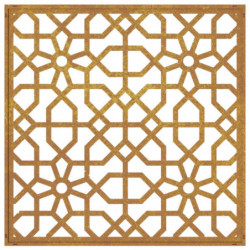 Garten-Wanddeko 55x55 cm Cortenstahl Maurisches Design