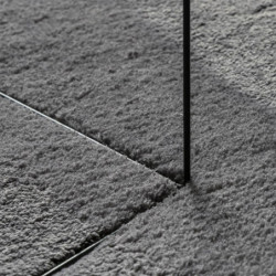Teppich HUARTE Kurzflor Weich und Waschbar Anthrazit Ø 100 cm