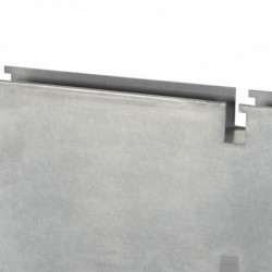Pfosten für Gabionenzaun Silbern 160 cm Verzinkter Stahl