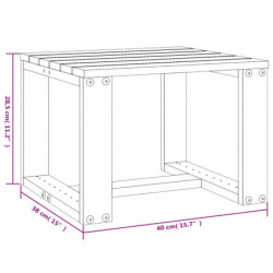 Garten-Beistelltisch Honigbraun 40x38x28,5 cm Massivholz Kiefer