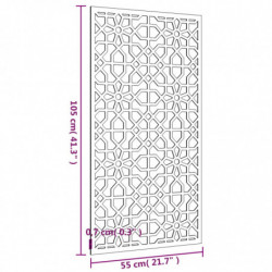 Garten-Wanddeko 105x55 cm Cortenstahl Maurisches Design