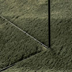 Teppich HUARTE Kurzflor Weich und Waschbar Waldgrün 120x120 cm