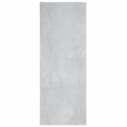 Teppich HUARTE Kurzflor Weich und Waschbar Grau 80x200 cm