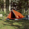 Campingzelt 2 Personen Grau & Orange 200x120x88/62 cm 185T Taft