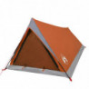 Campingzelt 2 Personen Grau & Orange 200x120x88/62 cm 185T Taft