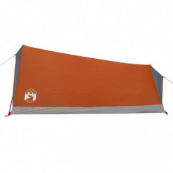 Campingzelt 2 Personen Grau & Orange 200x120x88/62 cm 185T Taft