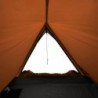 Campingzelt 2 Personen Grau & Orange 200x120x88/62 cm 185T Taft