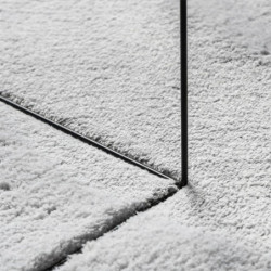 Teppich HUARTE Kurzflor Weich und Waschbar Grau 120x120 cm