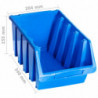 Stapelboxen 14 Stk. Blau Kunststoff